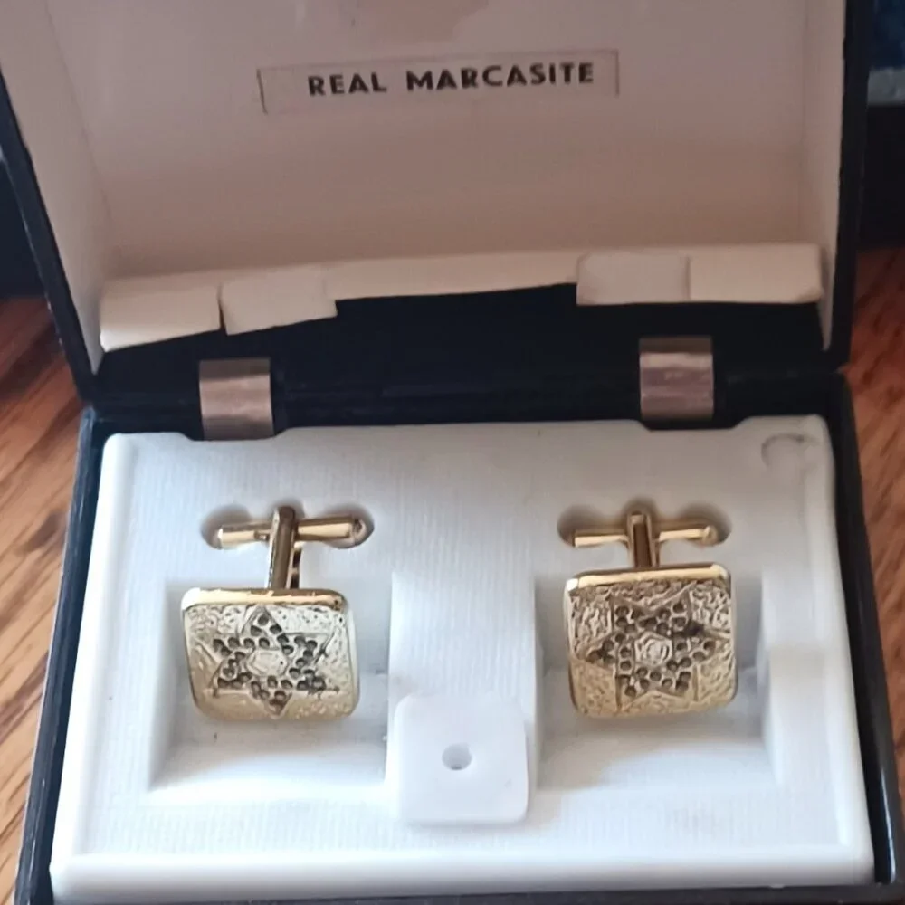 Vintage Marcasite Freemason Star Cufflinks